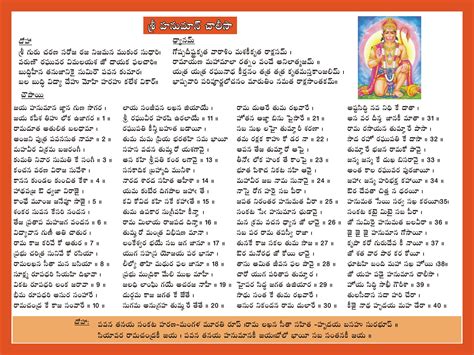 hanuman chalisa in telugu pdf